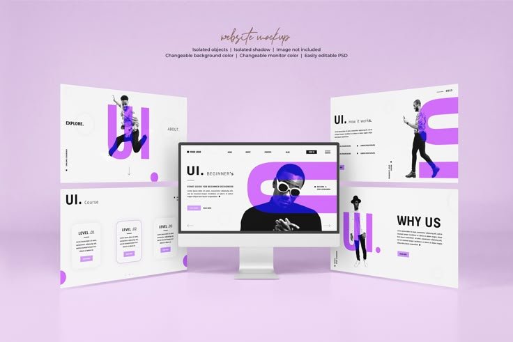 Computer screen and mockups